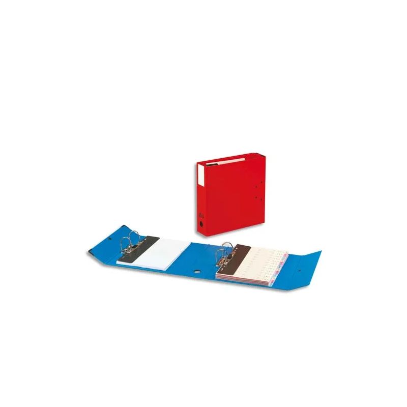 ARIANEX Classeur à deux leviers Millex en PVC intérieur et extérieur Rouge,dos de 9.5cm