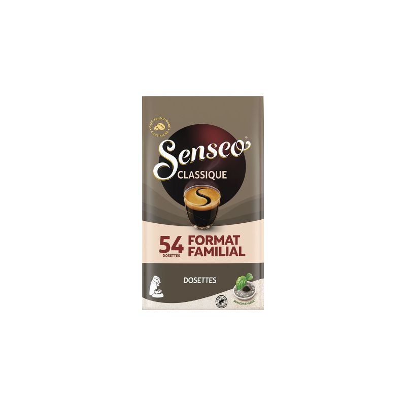 SENSEO Paquet de 54 dosettes de café moulu Classic Equilibré