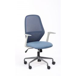 FAUTEUIL VISITEUR TIME EN MAILLE ET TISSU