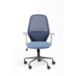 FAUTEUIL VISITEUR TIME EN MAILLE ET TISSU