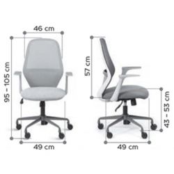 FAUTEUIL VISITEUR TIME EN MAILLE ET TISSU