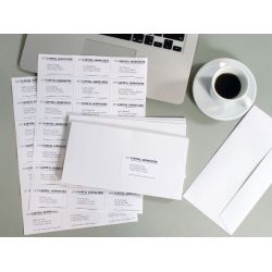 Étiquette adhésive q-connect 66x46.6mm coins arrondis imprimante jet encre laser copieur boîte 100 feuilles 1800 unités.