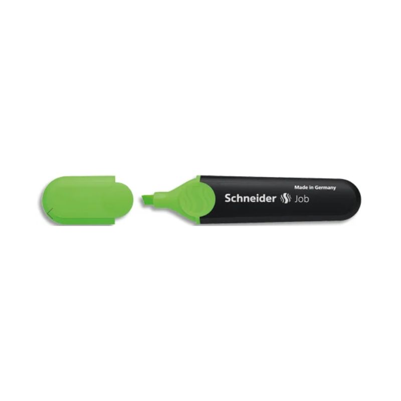 SCHNEIDER Surligneur JOB 150 (rechargeable) pointe biseautée, encre Verte