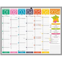 CBG Calendrier Tendance, 6 mois par face, format : 21 x 26,5 cm