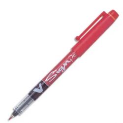 PILOT Stylo-feutre pointe en nylon largeur de trait 0,6 mm encre liquide Rouge V-SIGN PEN