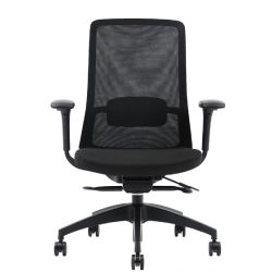 Fauteuil ergonomique synchrone sans appui tete noir