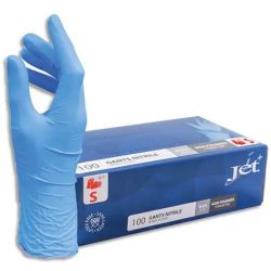 Boîte de 100 gants Nitrile non poudrés NITRILE Taille 10/XL. Coloris bleu