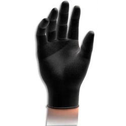 Boîte de 50 gants nitrile non poudrés GoGrip avec picot 6,5gr. Coloris noir. Taille M