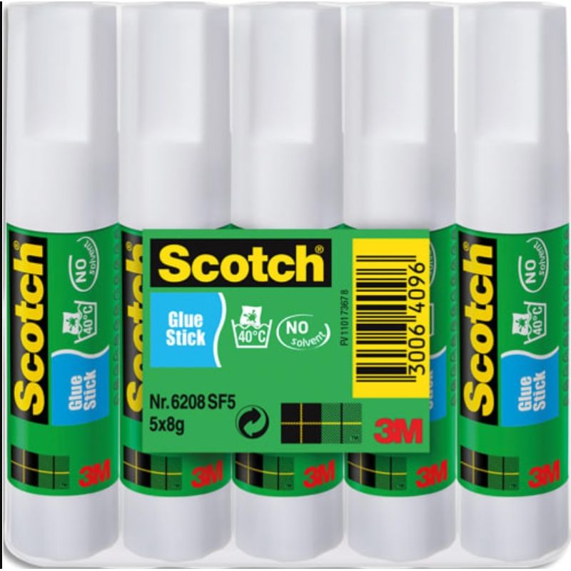 Scotch lot de 5 bâtons de colle 8g