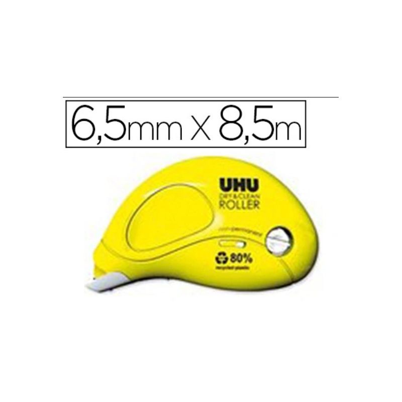 UHU DRY & CLEAN ROLLER jetable non permanent