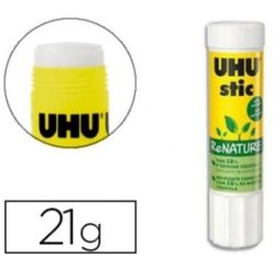 UHU Bâton de colle 21g Renature biologique 58% de matières premières d'origine végétale, 100% recyclable