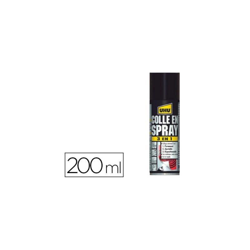 UHU Colle universelle en spray 3 en 1 200ml