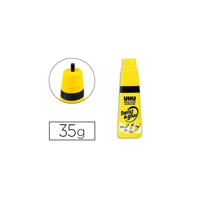 UHU Tube de colle twist and glue avec solvant 35g