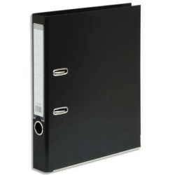 Classeur à levier en polypropylène intérieur/extérieur. Dos 5 cm. Format A4. Coloris Noir.