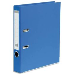 Classeur à levier en polypropylène intérieur/extérieur. Dos 5 cm. Format A4. Coloris Bleu roi.