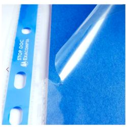 EXACOMPTA Sachet de 25 pochettes perforées A4 PP transparent lisse 6/100. Ouverture en coin 2/3 hauteur