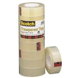 SCOTCH Lot de 8 Ruban adhésif transparent 19mm x 33m