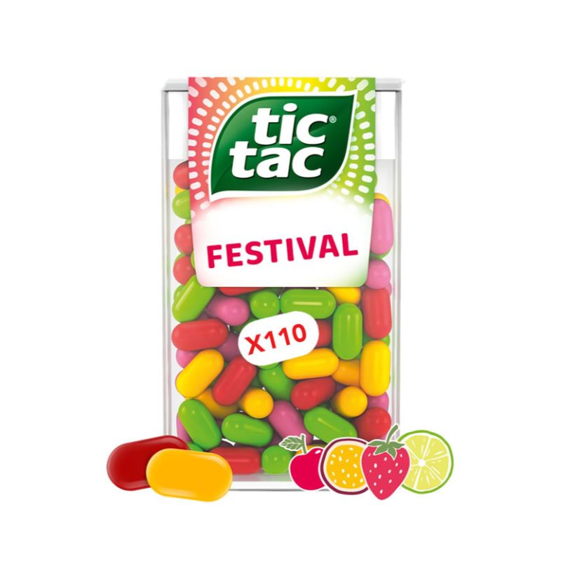 TIC TAC Pastilles à la cerise, passion, citron vert et fraise