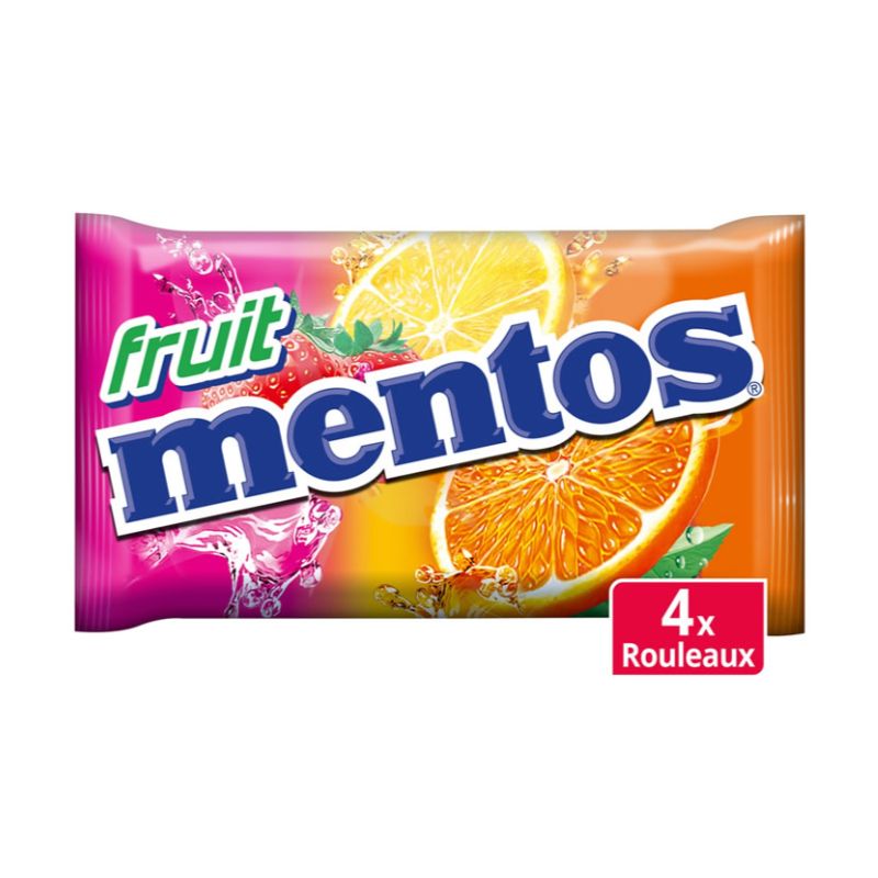 MENTOS Bonbons dragéifiés aromatisés aux fruits