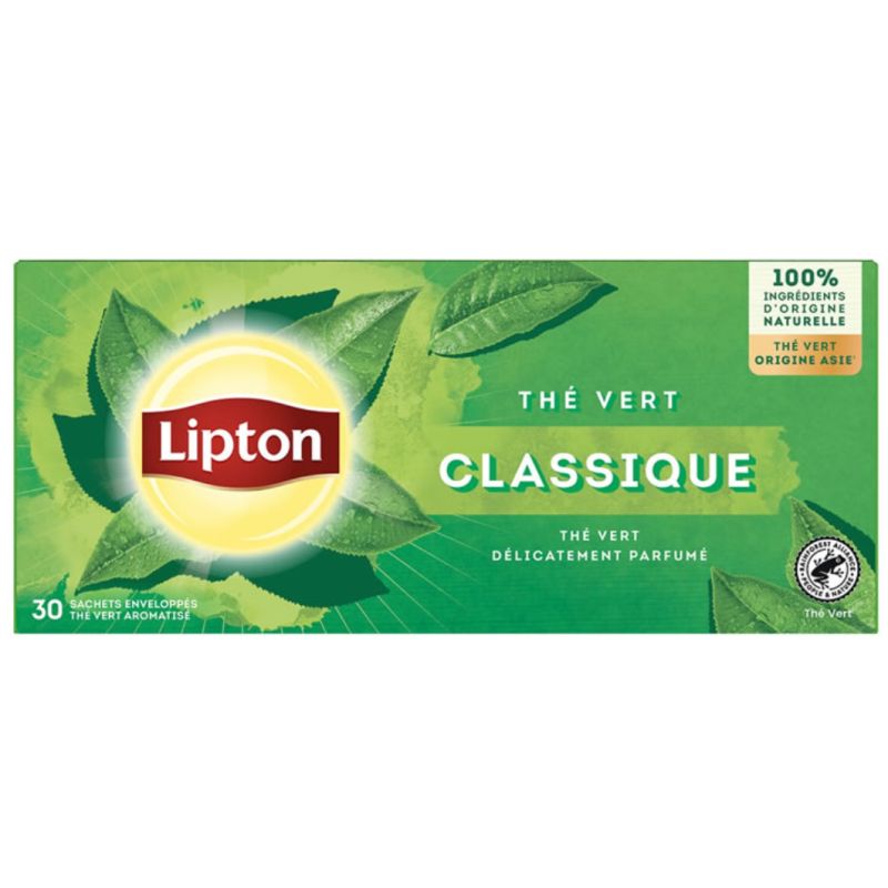 LIPTON: 30 sachets Thé vert