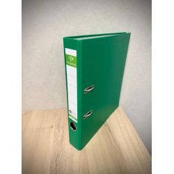 PERGAMY Classeur à levier en papier recyclé intérieur/extérieur. Dos 5cm. Format A4. Coloris Vert foncé