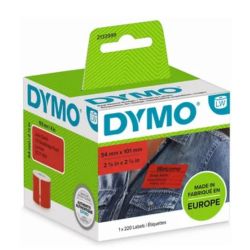 DYMO Rouleau de 220 étiquettes LabelWriter badges Noir/Rouge 101x54mm 2133399