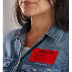 DYMO Rouleau de 220 étiquettes LabelWriter badges Noir/Rouge 101x54mm 2133399