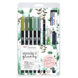 TOMBOW Set d'aquarelle Vert ''Watercoloring Greenery''