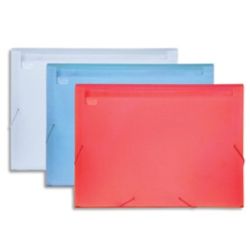 Trieur en plastique 13 compartiments, pochettes pour cartes de visite, coloris assortis