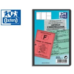 OXFORD Etuis 3 volets multi-papiers voiture, 9 x 14,5 cm, en PVC 30/100e. Présentation 3 volets