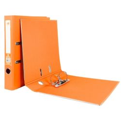 Classeur levier liderpapel a4 documenta carton rembordé 1,9mm dos 52mm rado métallique coloris orange.