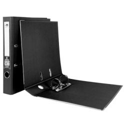 Classeur levier liderpapel a4 documenta carton rembordé 1,9mm dos 52mm rado métallique coloris noir.