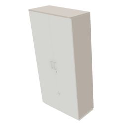 Armoire à porte battante 5OH H196 x L 100 x P 48.9cm blanc et NK Cashmere 