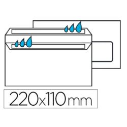 Enveloppe économique dl 110x220mm 80g autocollante fenêtre 45x100mm coloris blanc boîte 500 unités.